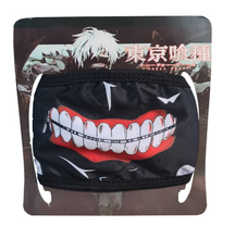Load image into Gallery viewer, Premium design of Ken Kaneki mask adapted from the popular anime series Tokyo Ghoul. Size: unisex (adult) Washable / Reusable Material : Dual layer ( outer layer -Nano Polyester/ inner layer - cotton/soft polyester ) Soft, comfortable fit with elastic straps (cotton).