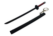 Load image into Gallery viewer, Free UK Royal Mail 24hr delivery Beautiful crafted Demon Slayer Hashira keyring. The keyring is made from high-quality zinc alloy. Tanjiro Kamado Katana model Keyring. Full length: 15cm