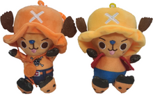 Load image into Gallery viewer, Free UK Royal Mail Tracked 24hr delivery Two super cute plush toys of Chopper from the classic anime ONE PIECE, showing the character Chopper wearing two different outfits. Plush toy 1: Luffy outfit Plush toy 2: Ace outfit Size: 13cm x 8cm x 6cm (approx) Non-toxic, soft & durable and cotton filled soft plush toy. Excellent gift for any ONE PIECE fan