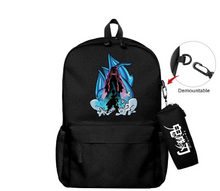 Load image into Gallery viewer, Demon Slayer Nezuko and Tanjiro Anime Bag Set – 2 Pieces / Black