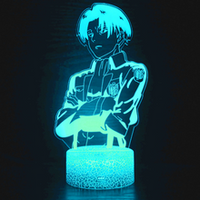 Load image into Gallery viewer, Free UK Royal Mail Tracked 24hr delivery. Combining art and technology makes this 3D visual effect lamp a perfect gift for anime fans. The acrylic design produces an optical 3D hologram effect which brings the anime character to life. The base has a touch sensor which makes it simple to control all the seven colour lighting modes. The set also includes a remote control for you to control the lamp with ease. "The art challenges the technology, and the technology inspires the art".