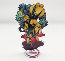 Load image into Gallery viewer, Free Royal Mail 24hr delivery  Striking Acrylic stand of Dio Brando from the popular anime series JoJo's Bizarre Adventure.  High-quality DTG print design showing the main protagonist Dio Brando posing in battle mode.  Height: 12.5cm x 15cm Thickness: 3mm  Excellent gift for any JoJo's Bizarre Adventure fan.
