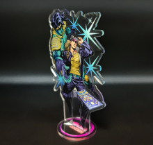 Load image into Gallery viewer, Free Royal Mail 24hr delivery Striking Acrylic stand of Joseph Joestar from the popular anime series JoJo's Bizarre Adventure. High-quality DTG print design showing the main protagonist Joseph Joestar posing in battle mode. Height: 12.5cm x 15cm Thickness: 3mm Excellent gift for any JoJo's Bizarre Adventure fan.