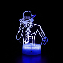 Load image into Gallery viewer, Free UK Royal Mail Tracked 24hr delivery.  Combining art and technology makes this 3D visual effect lamp a perfect gift for anime fans. The acrylic design produces an optical 3D hologram effect which brings the anime character to life.  The base has a touch sensor which makes it simple to control all the seven colour lighting modes. The cracked transparent design of the base of the lamp increases the visual effect compared to the regular black plastic base.
