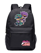 Load image into Gallery viewer, JoJo's Bizarre Adventure Jotaro Kujo and Star Platinum Anime Backpack / School Bag - Black