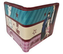 Load image into Gallery viewer, Free UK Royal Mail Tracked 24hr delivery. This premium PVC leather wallet is designed with a smooth finish. High-quality DTG design with striking colours. Two-part art piece showing two sets of anime art on each side of the wallet adapted from the popular anime SPY×FAMILY. Bi-fold closure, with Five card sections, One zip section, a photo ID section, and the main section. Excellent gift for any SPY×FAMILY fan. Limited stock available.