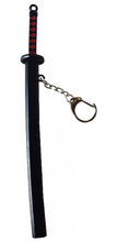 Load image into Gallery viewer, Free UK Royal Mail 24hr delivery Beautiful crafted Demon Slayer Hashira keyring. The keyring is made from high-quality zinc alloy. Tanjiro Kamado Katana model Keyring. Full length: 15cm