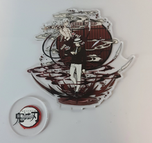 Load image into Gallery viewer, Free Royal Mail 24hr delivery Beautiful and cool acrylic stand of Muzan Kibutsuji from the popular anime series Demon Slayer. High-quality DTG print design showing Muzan posing elegantly in his suit and hat - Super cool. Height: 15cm x 14cm Thickness: 3mm Excellent gift for any Demon Slayer fan.