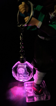 Load image into Gallery viewer, Nezuko Kamado - Demon Slayer LED Acrylic crystal Keyring/Keychain