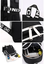 Load image into Gallery viewer, JoJo's Bizarre Adventure Jotaro Kujo Anime Backpack / School Bag / Travel Bag / Laptop Bag - Black and White