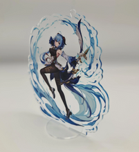 Load image into Gallery viewer, Free Royal Mail 24hr delivery Beautiful Acrylic stand of Ganyu from the popular open-world action role-playing game - "GENSHIN IMPACT". High-quality DTG print design showing Ganyu posing elegantly in a water wave background. Height: 12.5cm x 15cm Thickness: 3mm