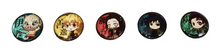 Load image into Gallery viewer, Premium acrylic badges, adapted from the popular anime series Demon Slayer. Full set of 5 super cute badges, and packaged in a cute see-through pouch. Badge 1: Inosuke Hashibira Badge 2: Zenitsu Agatsuma Badge 3: Nezuko Kamado Badge 4: Giyu Tomioka Badge 5: Tanjiro Kamado Specifications: Diameter: 2.5cm Material: High quality acrylic