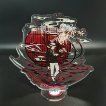 Load image into Gallery viewer, Free Royal Mail 24hr delivery Beautiful and cool acrylic stand of Muzan Kibutsuji from the popular anime series Demon Slayer. High-quality DTG print design showing Muzan posing elegantly in his suit and hat - Super cool. Height: 15cm x 14cm Thickness: 3mm Excellent gift for any Demon Slayer fan.