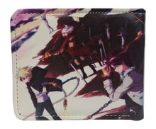 Load image into Gallery viewer, Free UK Royal Mail Tracked 24hr delivery.  This premium PVC leather wallet is designed with a smooth finish. High-quality DTG design with striking colours. Two-section art design showing two unique sets of anime art on each side of the wallet.  Bi-fold closure, with Five card sections, One zip section, photo ID section, and the main section.  Excellent gift for any Fate Grand Order fan.
