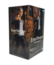 Load image into Gallery viewer, Free UK Royal Mail Tracked 24hr delivery Cool figure of Eren Yeager from the popular anime series Attack On Titan (The Final Season). This statue is launched by Banpresto as part of their latest series. The figure is created meticulously showing Eren posing in his black jacket. From the Hair to the creases of his clothing, every part is sculpted in-detail. - Truly stunning.