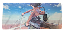 Load image into Gallery viewer, Extended Mouse Pad excellent for gaming or general office use. The mouse mat measures at 30x60cm / 30x80cm / 40x90cm and fit perfectly to most desk sizes. Striking image of Attack on Titan design. The premium thick design of this mouse pad allows your mouse to obtain excellent speed and control (non slip rubber base).