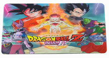 Load image into Gallery viewer, Extended Mouse Pad excellent for gaming or general office use. The mouse mat measures at 30x60cm and fit perfectly to most desk sizes. Striking image of Dragon Ball design. The premium thick design of this mouse pad allows your mouse to obtain excellent speed and control (non slip rubber base).
