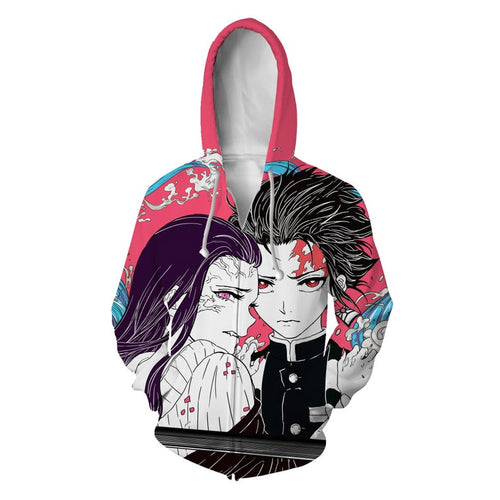 Sharp design of Demon Slayer Anime zipper. Premium DTG print with striking colours - polyester zipper. The silken style of this zipper makes this zipper lightweight and comfortable to wear. Excellent for Autumn/Winter.
