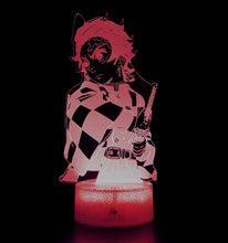 Load image into Gallery viewer, Free UK Royal Mail Tracked 24hr delivery. Combining art and technology makes this 3D visual effect lamp a perfect gift for anime fans. The acrylic design produces an optical 3D hologram effect which brings the anime character to life. The base has a touch sensor which makes it simple to control all the seven colour lighting modes. The set also includes a remote control for you to control the lamp with ease. "The art challenges the technology, and the technology inspires the art".