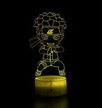 Load image into Gallery viewer, Naruto Touch Sensor acrylic lamp with 7 colour changing modes plus LED cracked base design