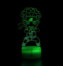 Load image into Gallery viewer, Naruto Touch Sensor acrylic lamp with 7 colour changing modes plus LED cracked base design