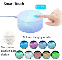Load image into Gallery viewer, Naruto Touch Sensor acrylic lamp with 7 colour changing modes plus LED cracked base design