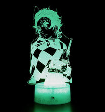 Load image into Gallery viewer, Free UK Royal Mail Tracked 24hr delivery. Combining art and technology makes this 3D visual effect lamp a perfect gift for anime fans. The acrylic design produces an optical 3D hologram effect which brings the anime character to life. The base has a touch sensor which makes it simple to control all the seven colour lighting modes. The set also includes a remote control for you to control the lamp with ease. "The art challenges the technology, and the technology inspires the art".