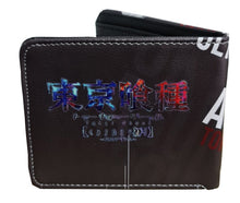 Load image into Gallery viewer, This premium PVC leather wallet is designed with a smooth finish. High-quality DTG design with striking colors directly onto the wallet. Two-part art piece showing two unique sets of anime art on each side of the wallet.