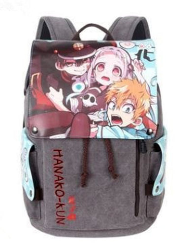 Premium anime backpack for our Toilet-bound Hanako-kun fans. Pearl cotton double straps with large capacity – 42cm x 31cm x 16cm.  Multi-pockets allow laptops, books, notebooks, umbrellas, water bottles, and any other daily accessories. Main pocket with cap and drawstring closure, padded laptop compartment with room to accommodate a 14-inch laptop.