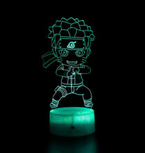 Load image into Gallery viewer, Naruto Touch Sensor acrylic lamp with 7 colour changing modes plus LED cracked base design