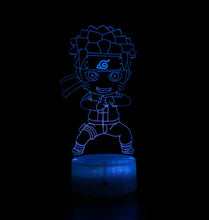 Load image into Gallery viewer, Naruto Touch Sensor acrylic lamp with 7 colour changing modes plus LED cracked base design