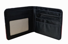 Load image into Gallery viewer, This premium PVC leather wallet is designed with a smooth finish. High-quality DTG design with striking colors directly onto the wallet. Two-part art piece showing two unique sets of anime art on each side of the wallet.
