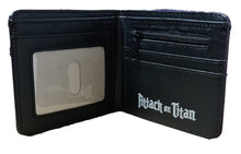 Load image into Gallery viewer, This premium PVC leather wallet is designed with a smooth finish. High-quality DTG design with striking colors directly onto the wallet. Two-part art piece showing two unique sets of anime art on each side of the wallet.