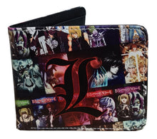 Load image into Gallery viewer, This premium PVC leather wallet is designed with a smooth finish. High-quality DTG design with striking colors directly onto the wallet. Two-part art piece showing two unique sets of anime art on each side of the wallet.