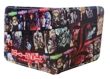 Load image into Gallery viewer, This premium PVC leather wallet is designed with a smooth finish. High-quality DTG design with striking colors directly onto the wallet. Two-part art piece showing two unique sets of anime art on each side of the wallet.