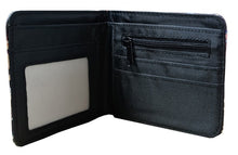 Load image into Gallery viewer, This premium PVC leather wallet is designed with a smooth finish. High-quality DTG design with striking colors directly onto the wallet. Two-part art piece showing two unique sets of anime art on each side of the wallet.