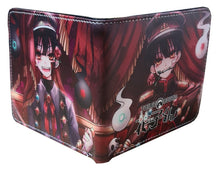 Load image into Gallery viewer, This premium PVC leather wallet is designed with a smooth finish. High-quality DTG design with striking colors directly onto the wallet. Two-part art piece showing two unique sets of anime art on each side of the wallet.