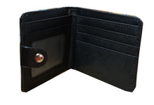 Load image into Gallery viewer, This premium PVC leather wallet is designed with a smooth finish. High-quality DTG design with striking colors directly onto the wallet. Two-part art piece showing two unique sets of anime art on each side of the wallet. Bi-fold closure, with Five card sections, One zip section, photo ID section, and the main section. Excellent gift for any Sword Art Online fan.