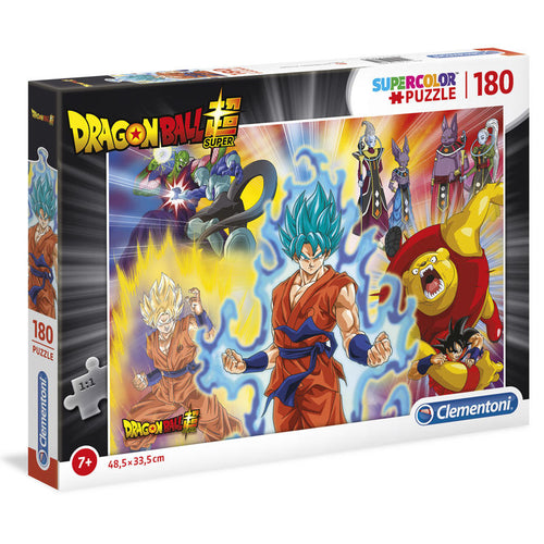 Official Dragon Ball Z super colour puzzle set by Clementoni.   180 pieces premium print jigsaw puzzle with striking images and in great detail.  Excellent gift for any Dragon Ball Z fans or anyone who loves a puzzle challenge.   Made in Italy.   The completed picture measured at 38.5 x 33.5cm.   Official brand - Clementoni.   Limited stock available.   Free UK Royal Mail Tracked 24hr service 