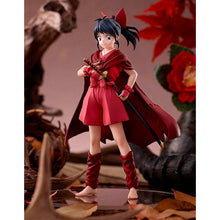 Load image into Gallery viewer, Beautiful figure of Moroha from the popular anime Yashahime: Princess Half-Demon, which is the popular sequel to the Inuyasha anime series. This figure is part of the Goodsmile Company's Pop Up Parade series. The sculptor has really did a marvelous job creating this high-detailed PVC statue of Moroha. The statue shows Moroha in her classic red cape, posing with her sword. This is something really special for any Yashahime or Inuyasha fans.