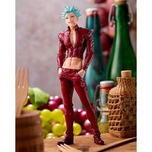Load image into Gallery viewer, Free UK Royal Mail Tracked 24hr Delivery Cool figure of Ban from the popular anime The Seven Deadly Sins, and it was adapted from the season "Dragons Judgement". This statue is part of the Good Smile Company's Pop Up Parade series. The sculptor has really did a stunning job creating this high-detailed cool PVC statue of Ban. The statue shows Ban posing in his red leather tight outfit. Truly amazing !