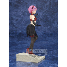 Load image into Gallery viewer, FREE UK Royal Mail Tracked 24hr delivery This beautiful statue of RAM (one of the twin maids) is part of the remarkable Espresto line by Banpresto, and is part of the latest Monsters Motions series. The figure is created in exceptional detail showing RAM posing in her sexy vampire outfit. This figure can really take your heart right back into anime. - Truly stunning. This PVC statue stands at 22cm, and packaged in a premium gift/collectible box from Bandai.