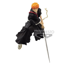 Load image into Gallery viewer, Free UK Royal Mail Tracked 24hr delivery   Striking statue of Ichigo Kurosaki from the legendary anime BLEACH. This figure is launched by Banpresto as part of their latest Soul Entered Model series.   The creator did a tremendous job creating this detailed statue of Ichigo, every detail of this statue is sculpted meticulously, showing Ichigo posing with his sword in battle mode. Super cool.