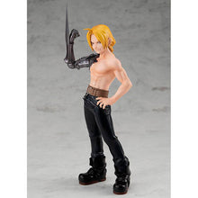 Load image into Gallery viewer, FREE UK Royal Mail Tracked 24hr Delivery Cool statue of Edward Elric, adapted from the popular anime Fullmetal Alchemist. This figure is part of the Good Smile Company Pop Up Parade series. The sculptor did a stunning job creating this high-detailed PVC statue of Edward. The statue shows Edward Elric posing with his primary weapon (automail right arm). - Stunning!