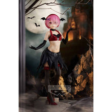 Load image into Gallery viewer, FREE UK Royal Mail Tracked 24hr delivery This beautiful statue of RAM (one of the twin maids) is part of the remarkable Espresto line by Banpresto, and is part of the latest Monsters Motions series. The figure is created in exceptional detail showing RAM posing in her sexy vampire outfit. This figure can really take your heart right back into anime. - Truly stunning. This PVC statue stands at 22cm, and packaged in a premium gift/collectible box from Bandai.
