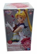 Load image into Gallery viewer, Free UK Royal Mail Tracked 24hr delivery Beautiful striking figure of Sailer Moon, adapted from the the latest movie "Sailer Moon Eternal". This statue is launched by Banpresto and TOEI ANIMATION as part of their latest Glitter and Glamours series. The statue of this beauty is created flawlessly, showing Sailer Moon posing in her legendary uniform. This PVC figure stands at 23cm tall, and packaged in a premium collectible/gift box from Bandai. Version: A