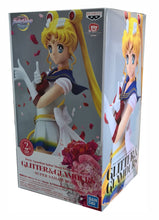 Load image into Gallery viewer, Free UK Royal Mail Tracked 24hr delivery Beautiful striking figure of Sailer Moon, adapted from the the latest movie "Sailer Moon Eternal". This statue is launched by Banpresto and TOEI ANIMATION as part of their latest Glitter and Glamours series. The statue of this beauty is created flawlessly, showing Sailer Moon posing in her legendary uniform. This PVC figure stands at 23cm tall, and packaged in a premium collectible/gift box from Bandai. Version: A