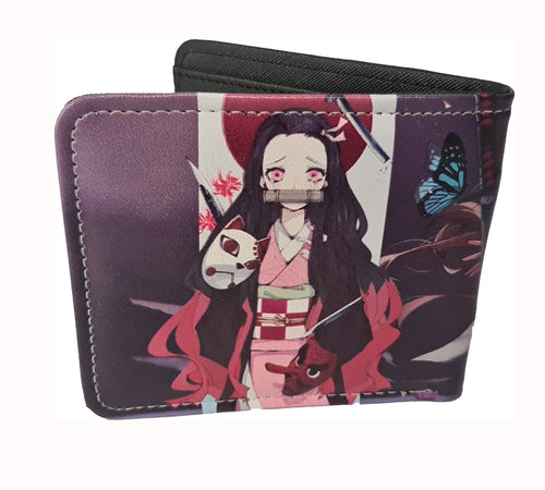 Free UK Royal Mail Tracked 24hr delivery.  This premium PVC leather wallet is designed with a smooth finish. High-quality DTG design with striking colours. Two-part art piece showing two sets of anime art on each side of the wallet.  Bi-fold closure, with Five card sections, One zip section, a photo ID section, and the main section.  Excellent gift for any Demon Slayer fan.