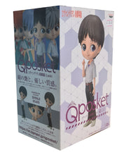 Load image into Gallery viewer, New release by Banpresto EVANGELION movie series comes this charming figure of SHINJI IKARI. The cute Movie Q version B statue stands at 14cm tall and comes in a premium fully coloured box from Banpresto. Excellent gift for any Evangelion fan. Official licenced - Banpresto / Evangelion Limited stock available