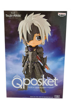 Load image into Gallery viewer, Super cool Q POSKET (Type A) figure/statue of Alphen, adapted from the popular JRPG Tales Of Arise.   The figure is sculpted meticulously, showing Alphen posing in his uniform and with his primary weapon on his back.   The PVC statue stands at 14cm tall, comes with a display base, and is packaged in an official premium gift box from Bandai.   Excellent gift for any Tales Of Arise fan. .   Official brand:  Banpresto